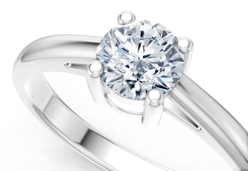 IGI Certified - 1 Ct.Lab Grown Diamond (VS/E-F) Oval Solitaire Ring - 925 Sterling Silver