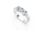 IGI Certified - 1 Ct. Lab Grown Diamond (VS/E-F) Trilogy Ring - 925 Sterling Silver
