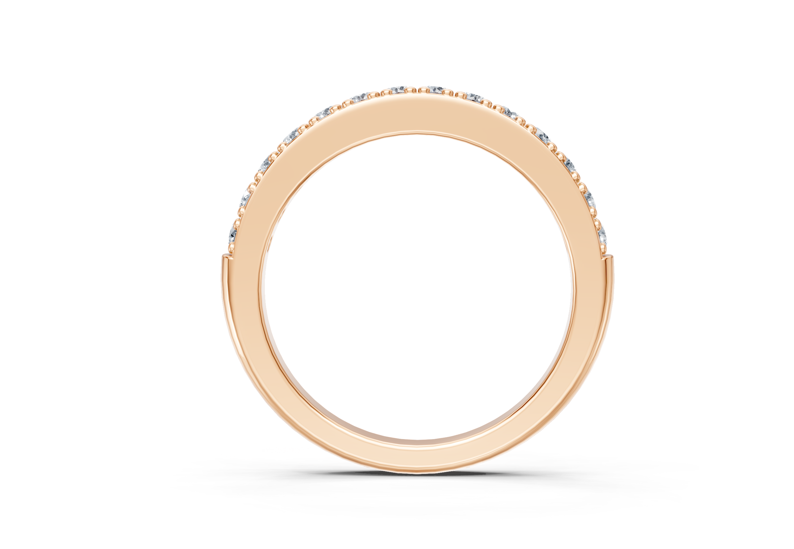 0.50 Carat Lab Grown Diamond Half Eternity Band Ring