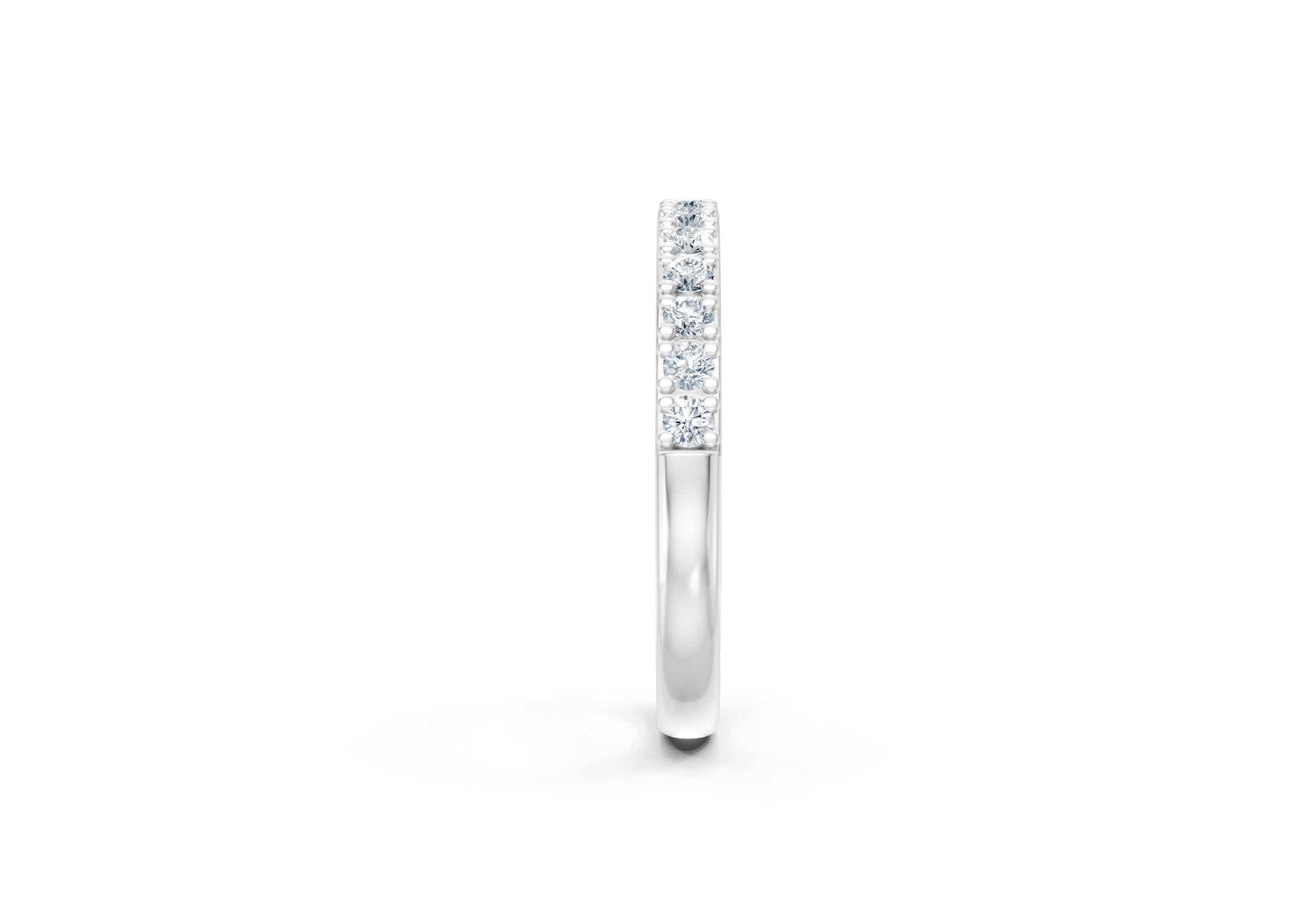 0.50 Carat Lab Grown Diamond Half Eternity Band Ring