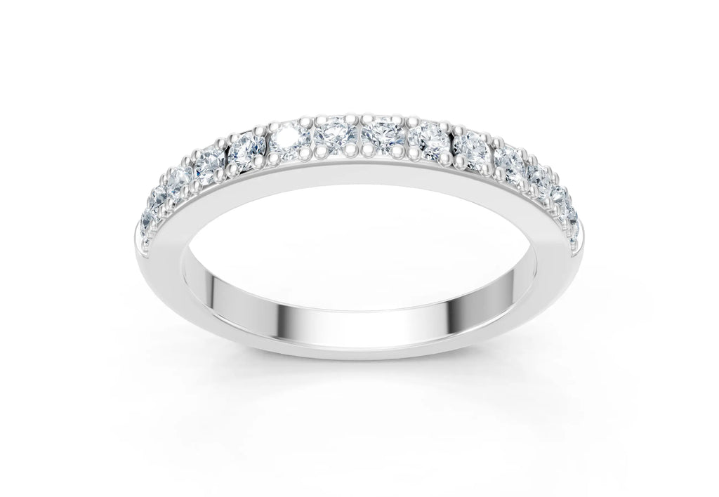 0.50 Carat Lab Grown Diamond Half Eternity Band Ring