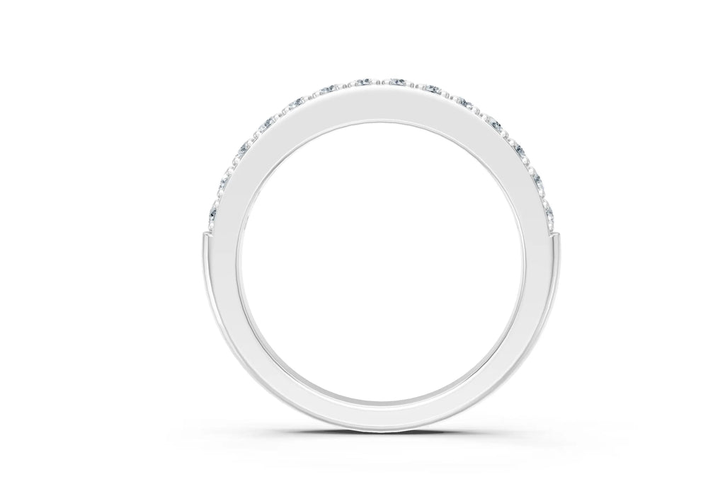 0.50 Carat Lab Grown Diamond Half Eternity Band Ring
