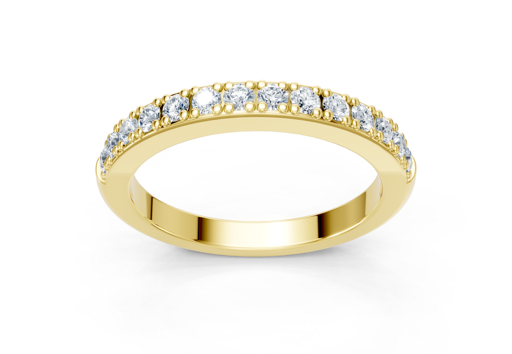0.50 Carat Lab Grown Diamond Half Eternity Band Ring