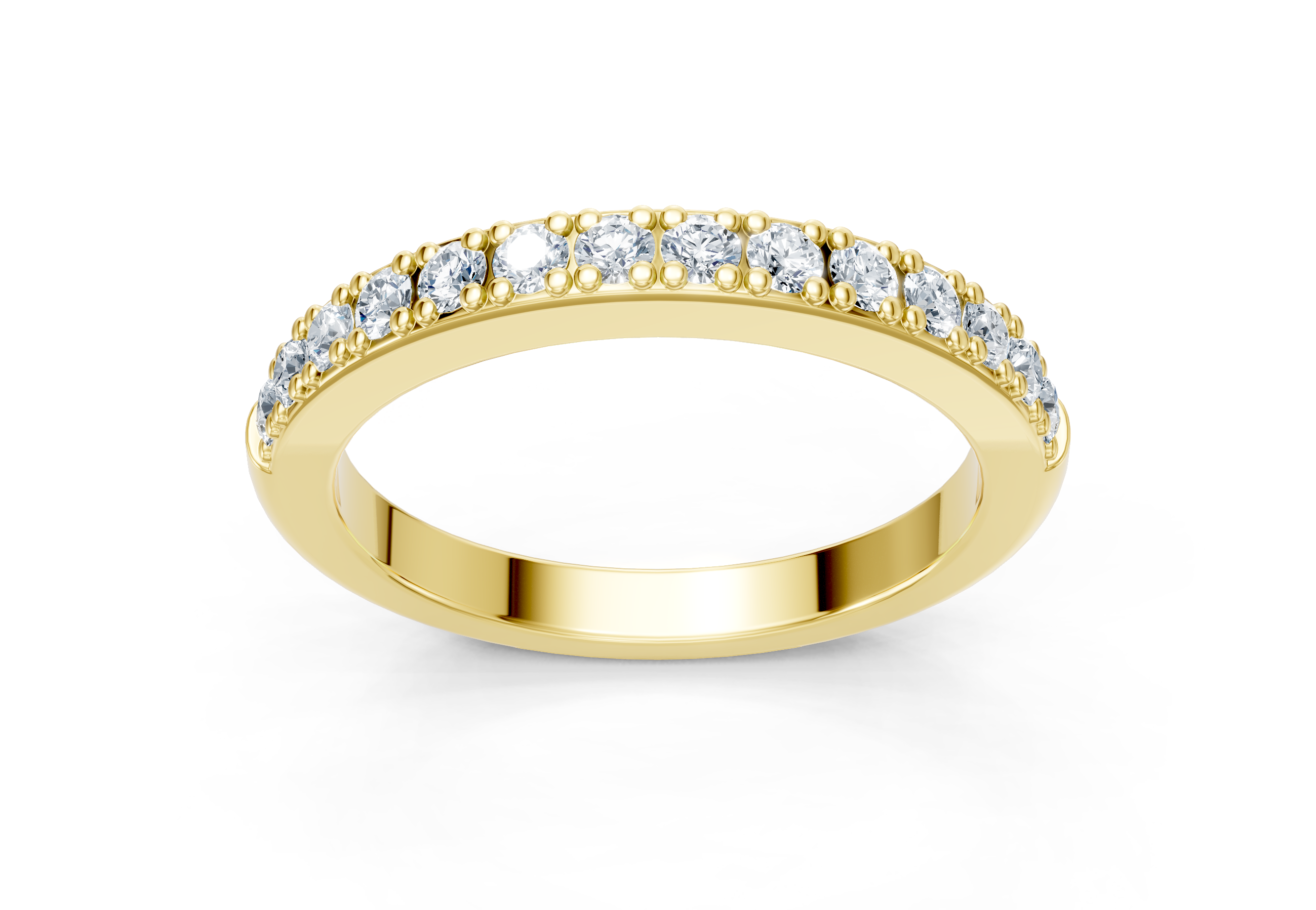 0.50 Carat Lab Grown Diamond Half Eternity Band Ring