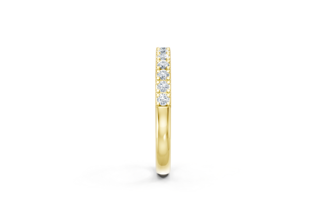 0.50 Carat Lab Grown Diamond Half Eternity Band Ring