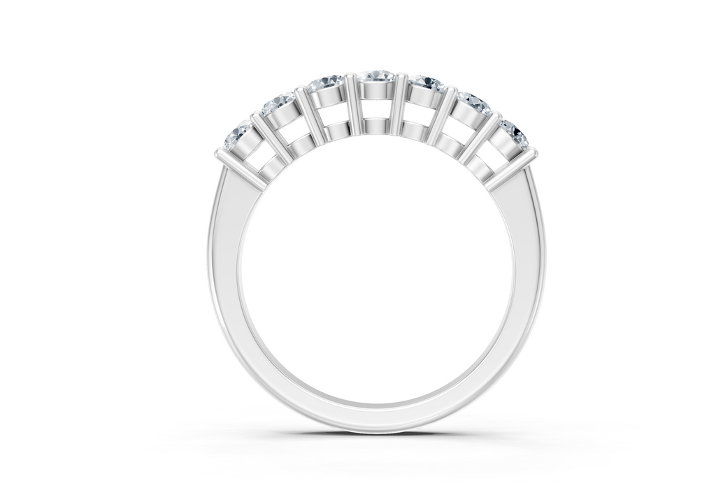 0.75 Carat Lab Grown Diamond 7 Stone Band Ring