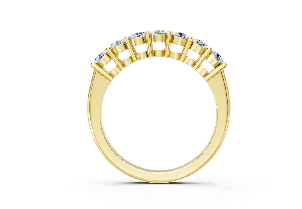 0.75 Carat Lab Grown Diamond 7 Stone Band Ring