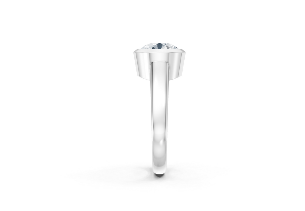 2 Carat Lab Grown Diamond Bezel Set Solitaire Ring