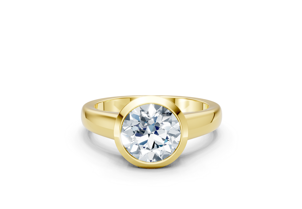 2 Carat Lab Grown Diamond Bezel Set Solitaire Ring