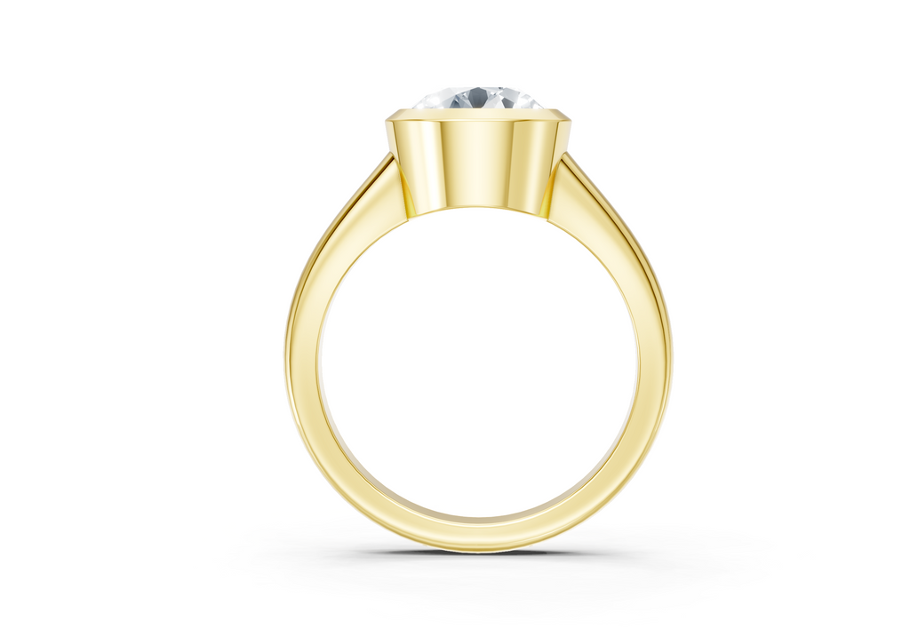 2 Carat Lab Grown Diamond Bezel Set Solitaire Ring