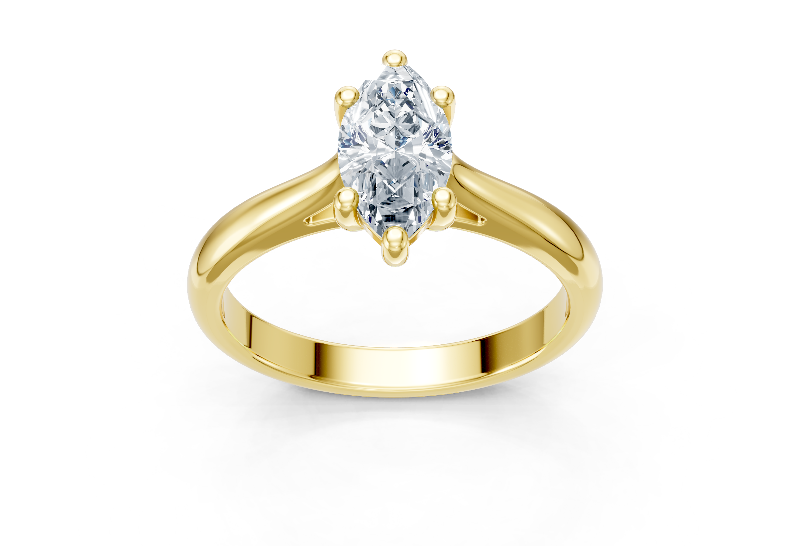 1 Carat Lab Grown Diamond Marquise Solitaire Ring