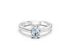 IGI Certified - 1/2 Ct. Lab Grown Diamond (VS/E-F) Oval Solitaire Ring - 925 Sterling Silver