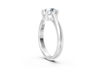 IGI Certified - 1/2 Ct. Lab Grown Diamond (VS/E-F) Oval Solitaire Ring - 925 Sterling Silver