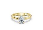 IGI Certified - 1/2 Ct. Lab Grown Diamond (VS/E-F) Oval Solitaire Ring - 925 Sterling Silver