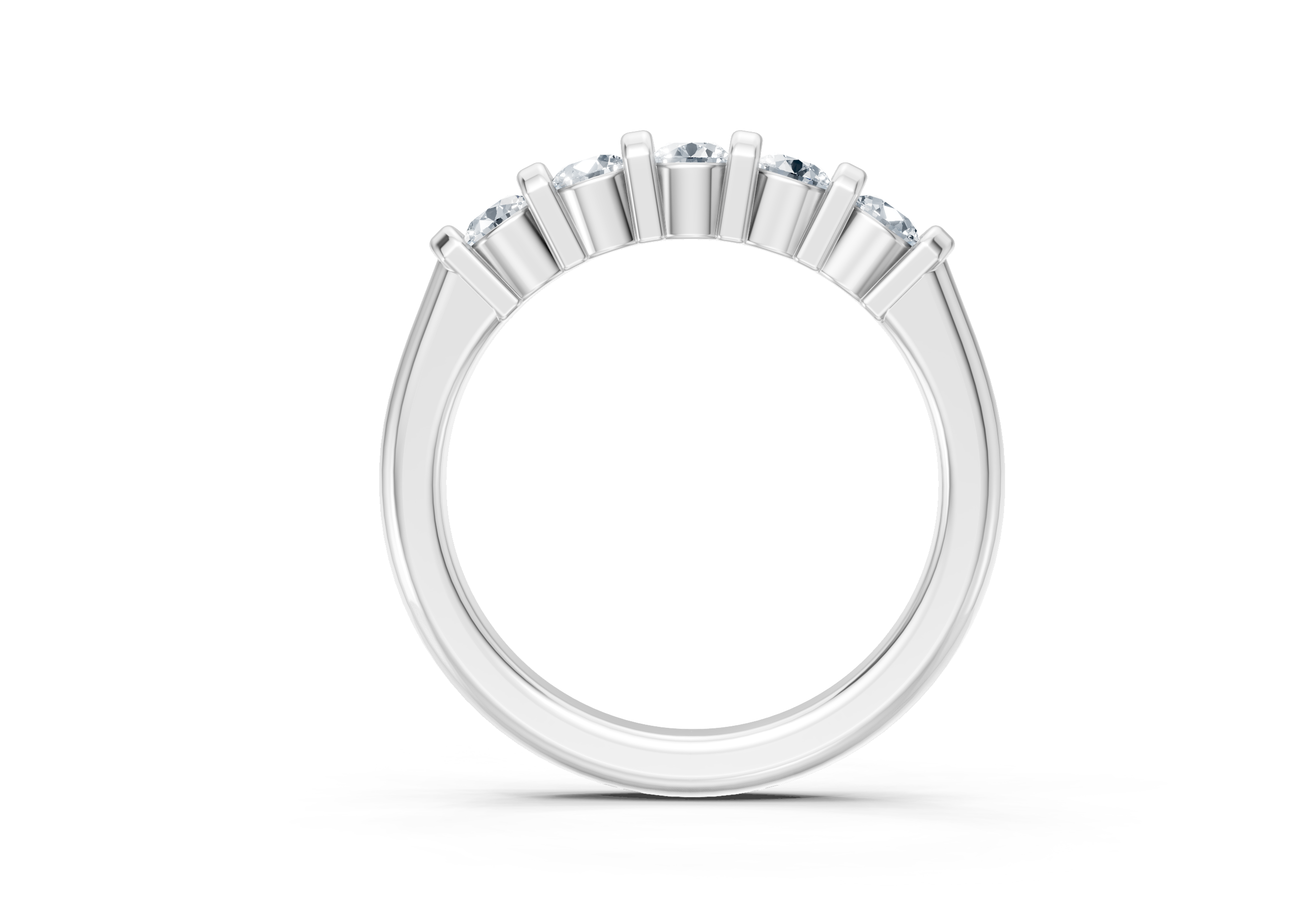 0.50 Carat Lab Grown Diamond 5 Stone Band Ring