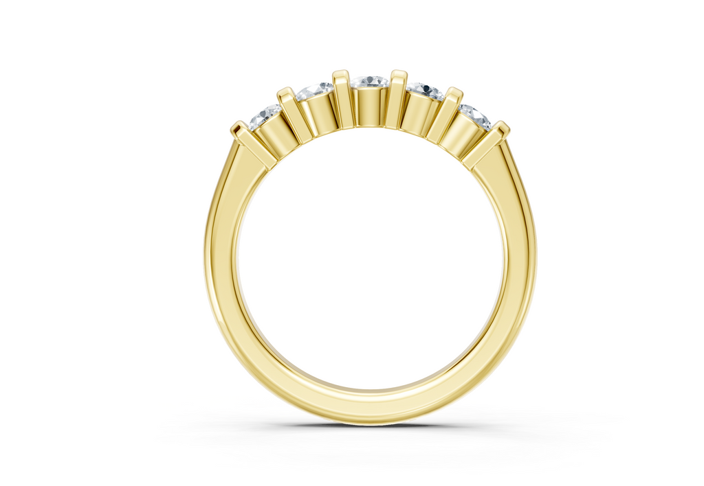 0.50 Carat Lab Grown Diamond 5 Stone Band Ring