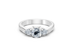 IGI Certified - 3/4 Ct. Lab Grown Diamond (VS/E-F) Trilogy Ring - 925 Sterling Silver