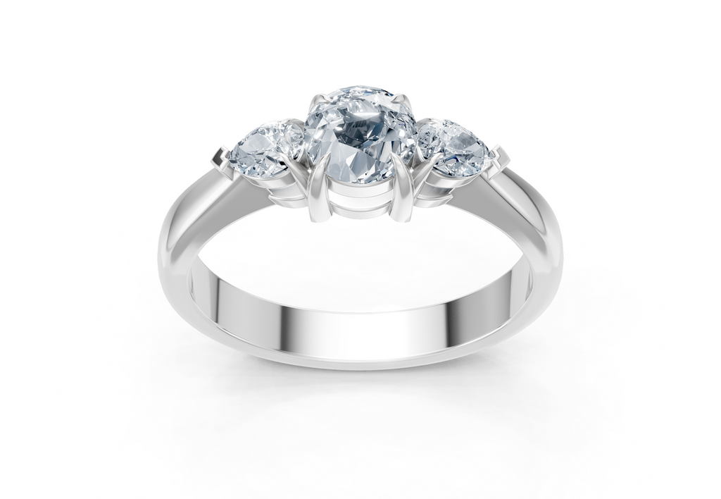 0.75 Carat Lab Grown Diamond Trilogy Ring