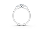 IGI Certified - 3/4 Ct. Lab Grown Diamond (VS/E-F) Trilogy Ring - 925 Sterling Silver