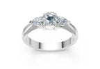 IGI Certified - 3/4 Ct. Lab Grown Diamond (VS/E-F) Trilogy Ring - 925 Sterling Silver