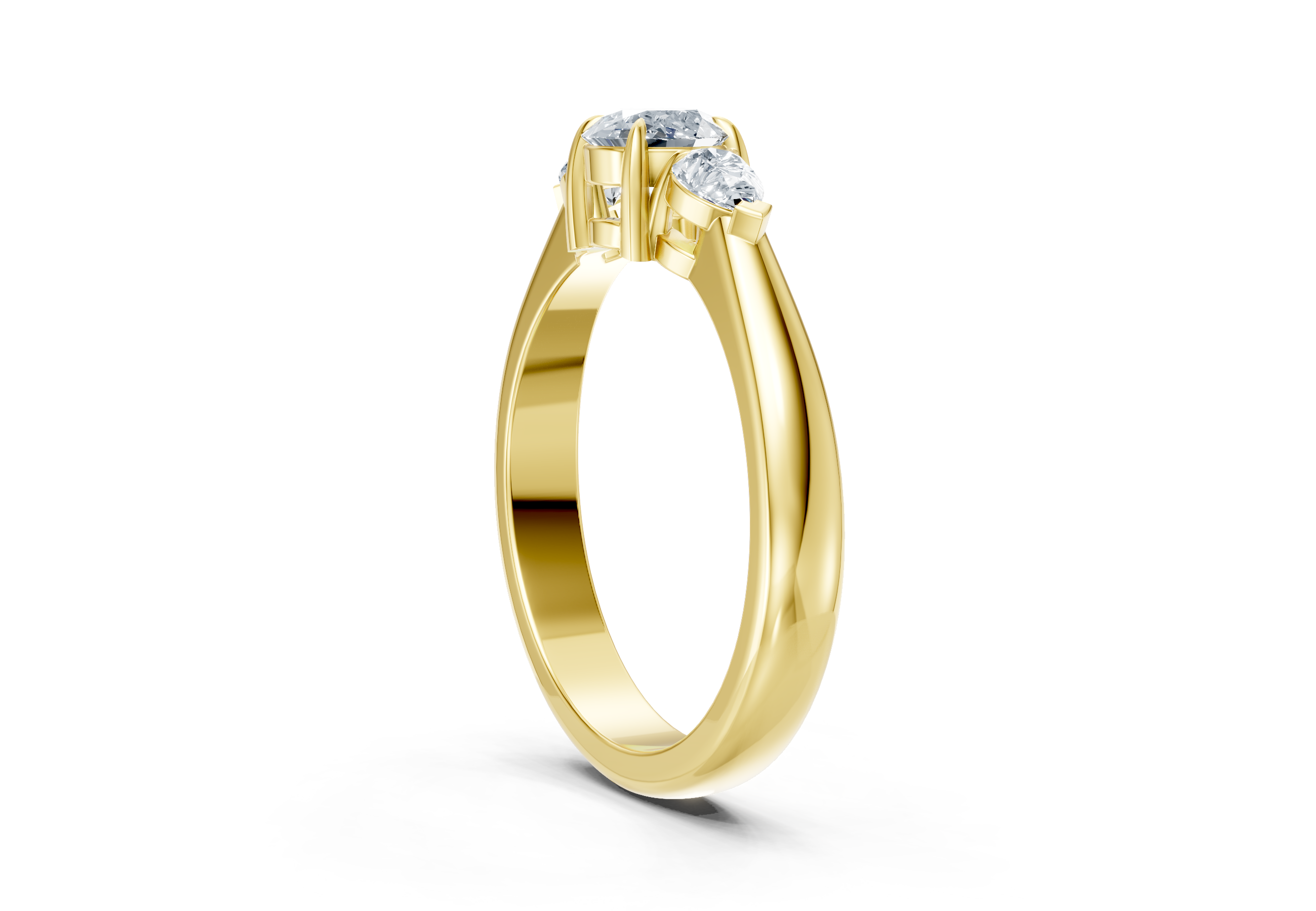 IGI Certified - 3/4 Ct. Lab Grown Diamond (VS/E-F) Trilogy Ring - 925 Sterling Silver