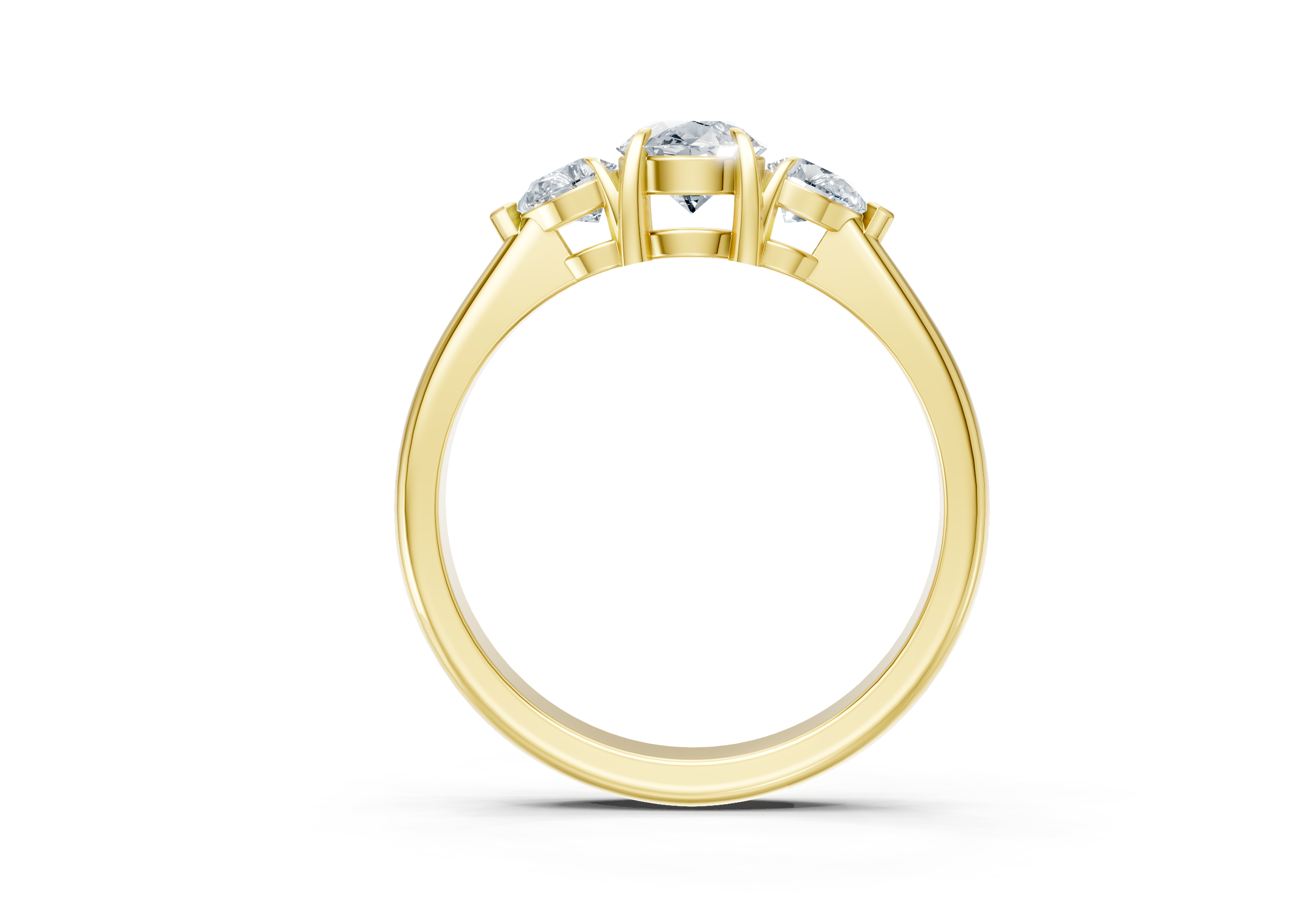 IGI Certified - 3/4 Ct. Lab Grown Diamond (VS/E-F) Trilogy Ring - 925 Sterling Silver