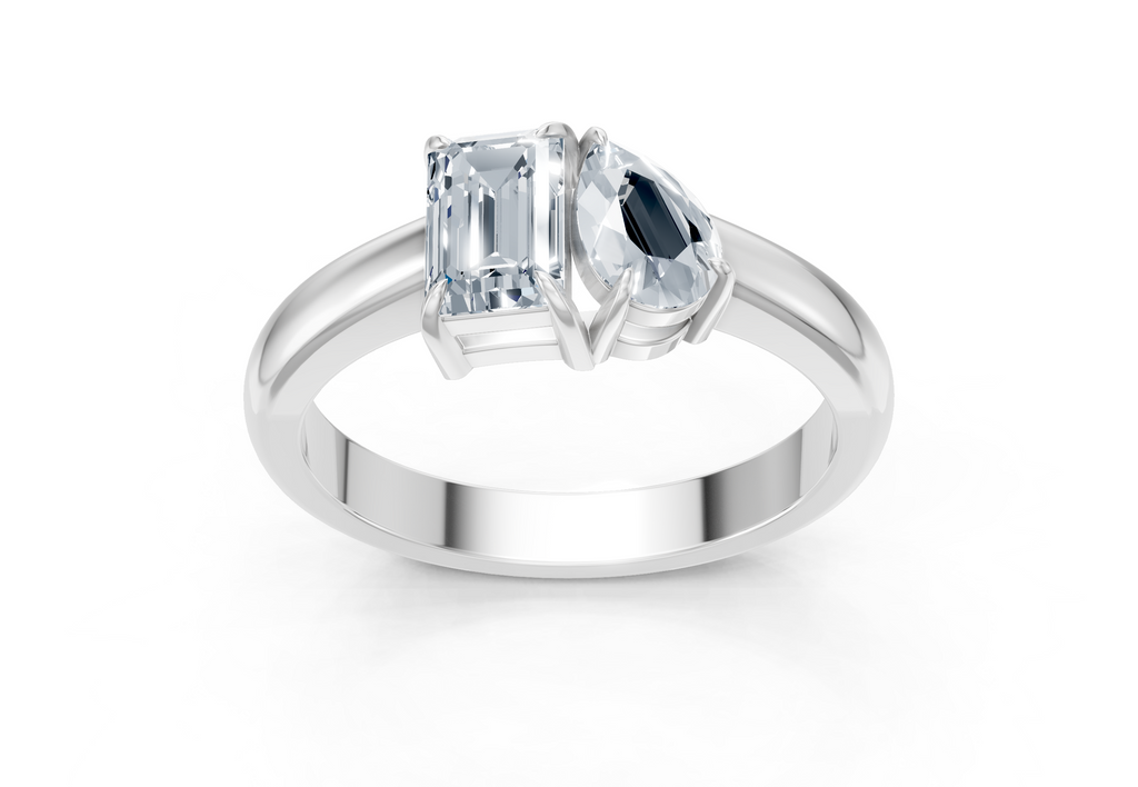 1 Carat Lab Grown Diamond Toi et Moi Ring