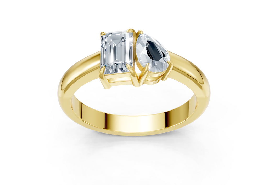 1 Carat Lab Grown Diamond Toi et Moi Ring