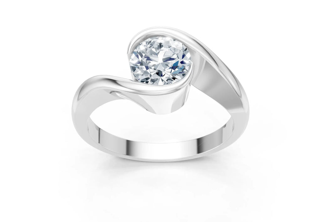 1 Carat Lab Grown Diamond Crossover Ring