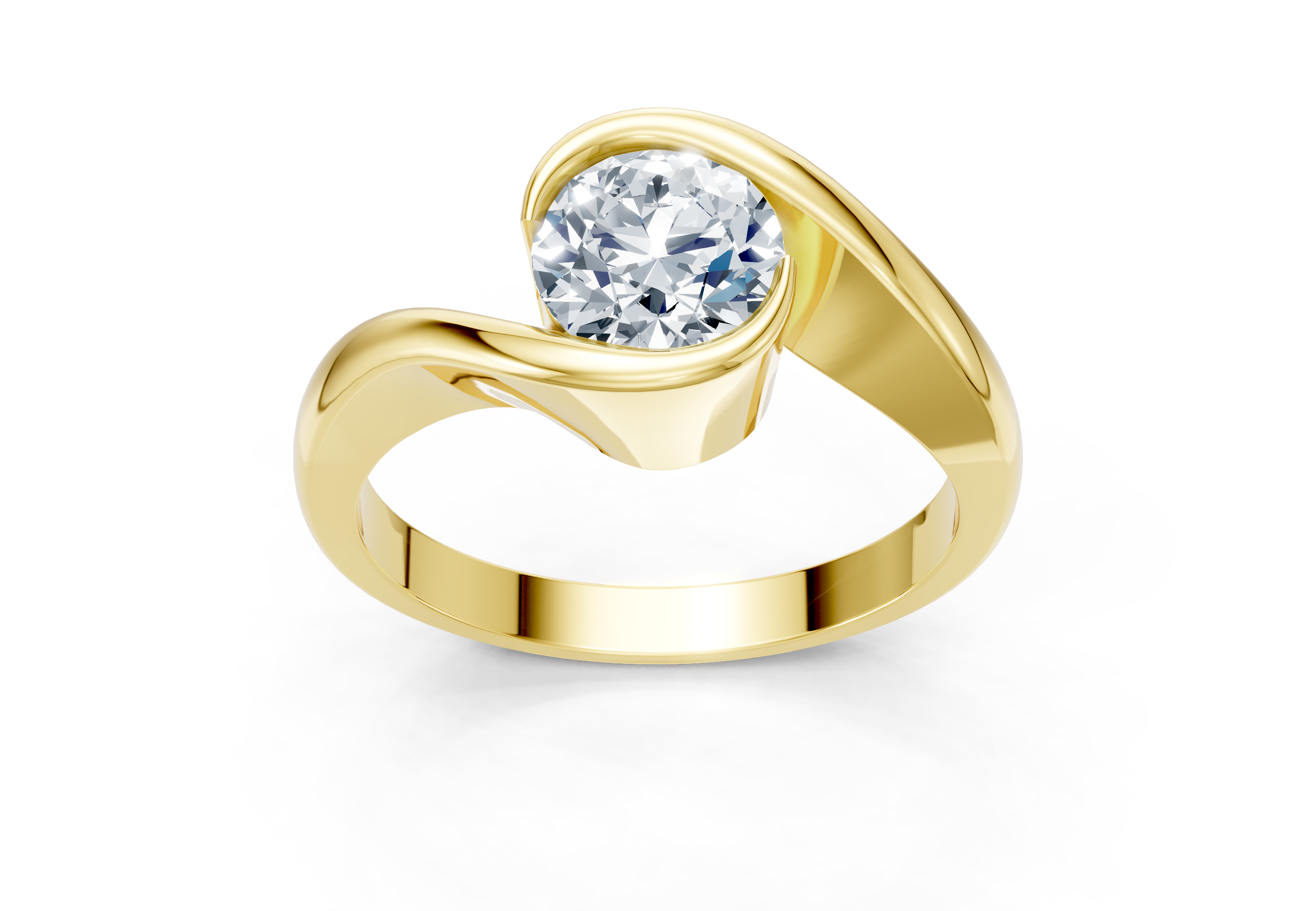 1 Carat Lab Grown Diamond Crossover Ring