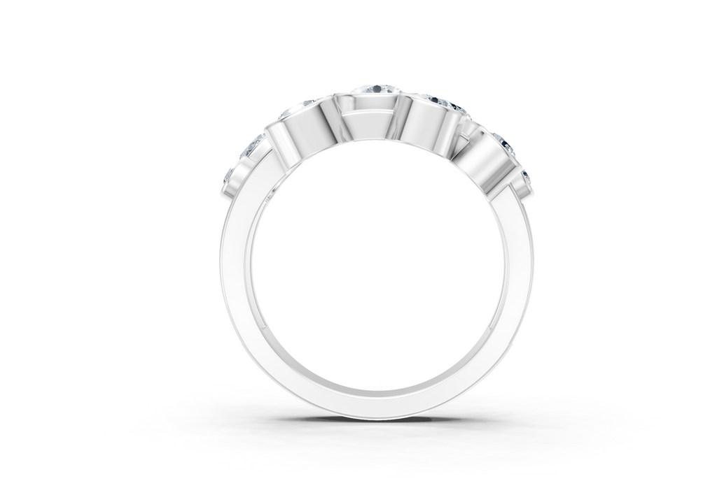 IGI Certified Multi-Size Lab Grown Diamond (VS/E-F) Bubble Scatter Ring - Gold