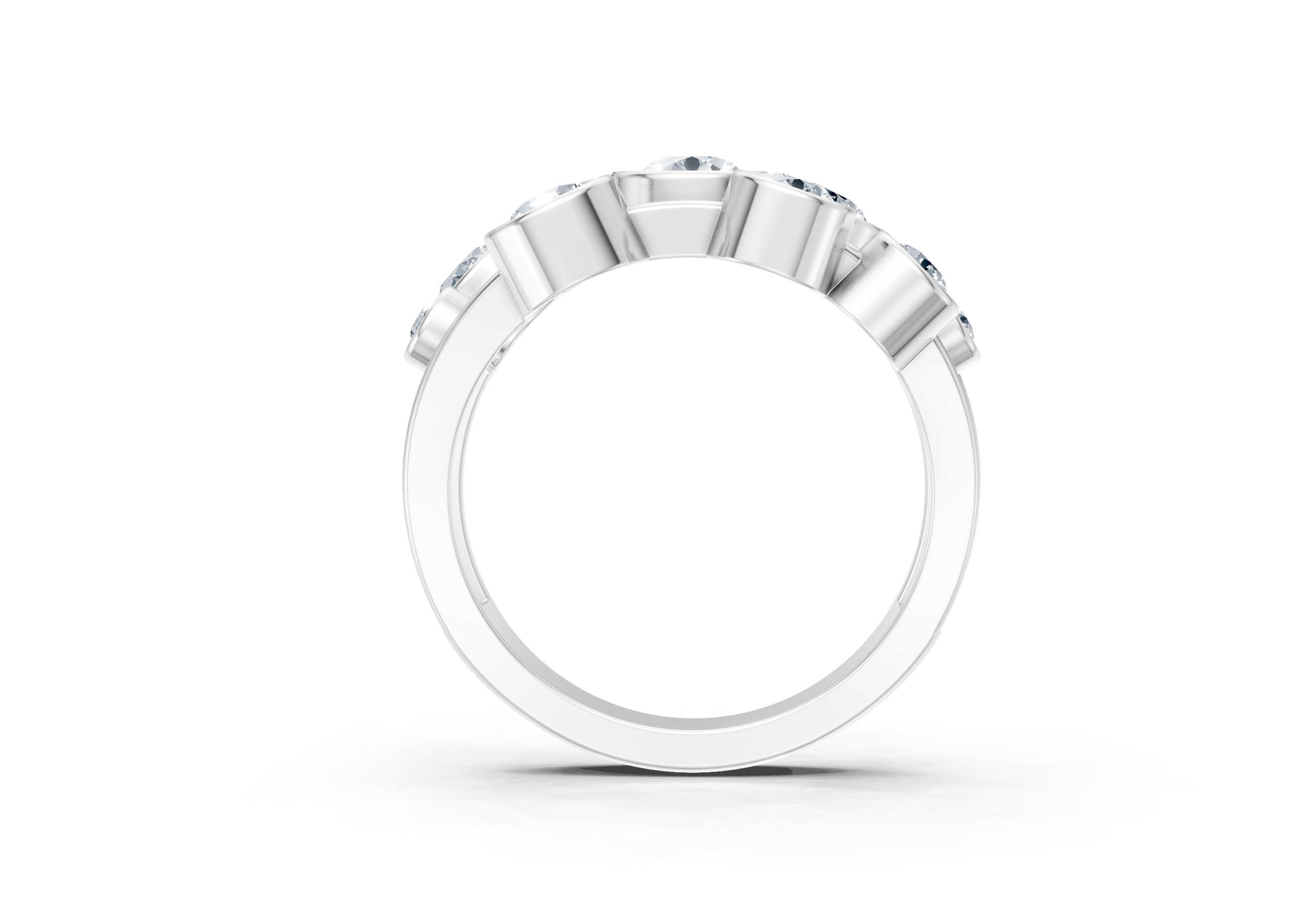 IGI Certified- 1 Cts Lab Grown Diamond (VS/E-F) Bubble  Ring - 925 Sterling Silver