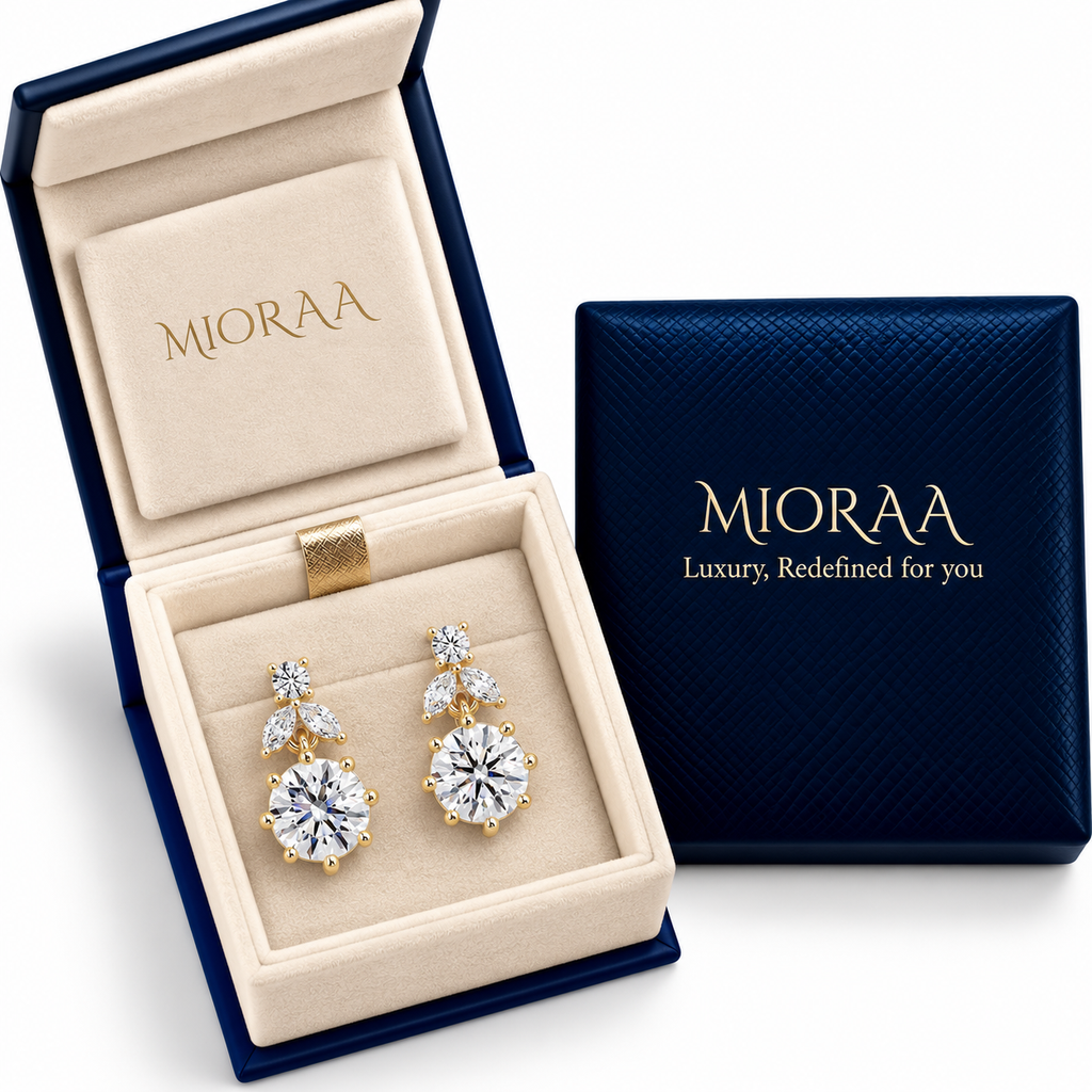 2.00 Carat Lab Grown Diamond Cluster Drop Earrings, IGI Certified