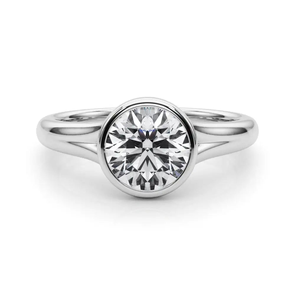 2 Carat Lab Grown Diamond Bezel Set Solitaire Ring