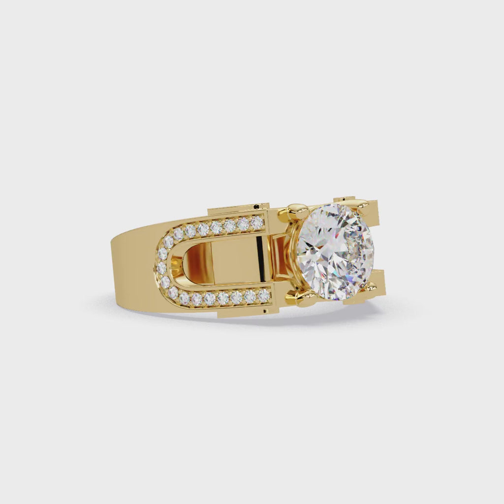 IGI Certified - 1.5 Ct. Lab Grown Diamond (VS/E-F) Split-Shank Diamond Ring