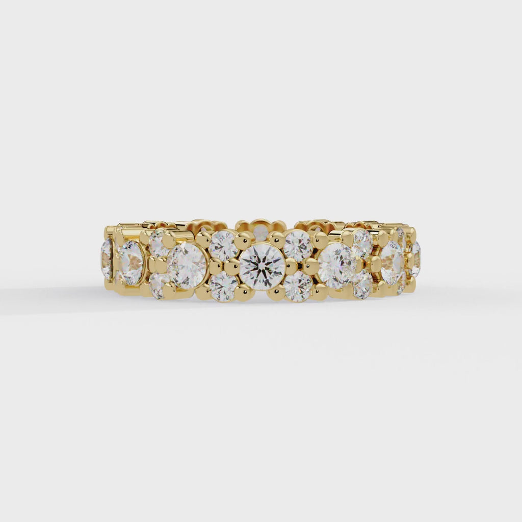 IGI Certified - 2 Ct. Lab Grown Diamond (VS/E-F) The Honeycomb Mosaic Ring