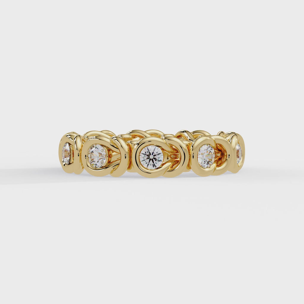 IGI Certified - 1 Ct. Lab Grown Diamond (VS/E-F) The Intertwined Souls Eternity Ring