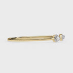 IGI Certified - 1/2 Ct. Lab Grown Diamond (VS/E-F) Duo Pear Diamond Halo Bypass Bangle Bracelet