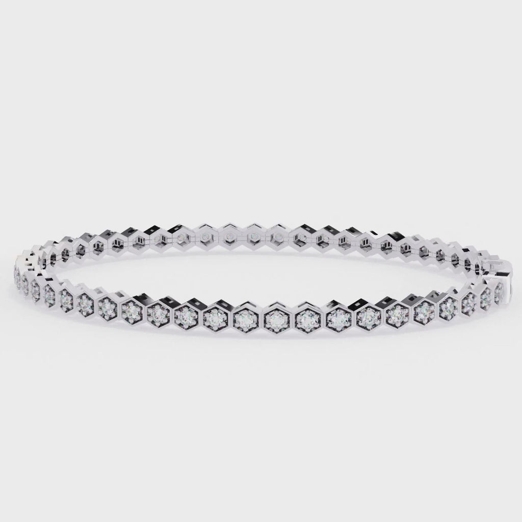 IGI Certified - 1 Ct. Lab Grown Diamond (VS/E-F) Tennis Bracelet