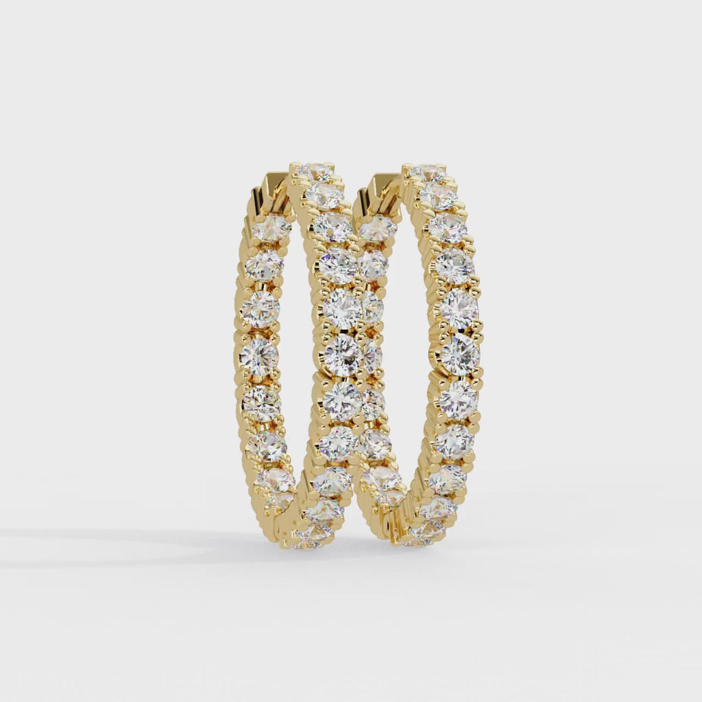 Dream Inside-Out 360° Diamond Hoop Earrings