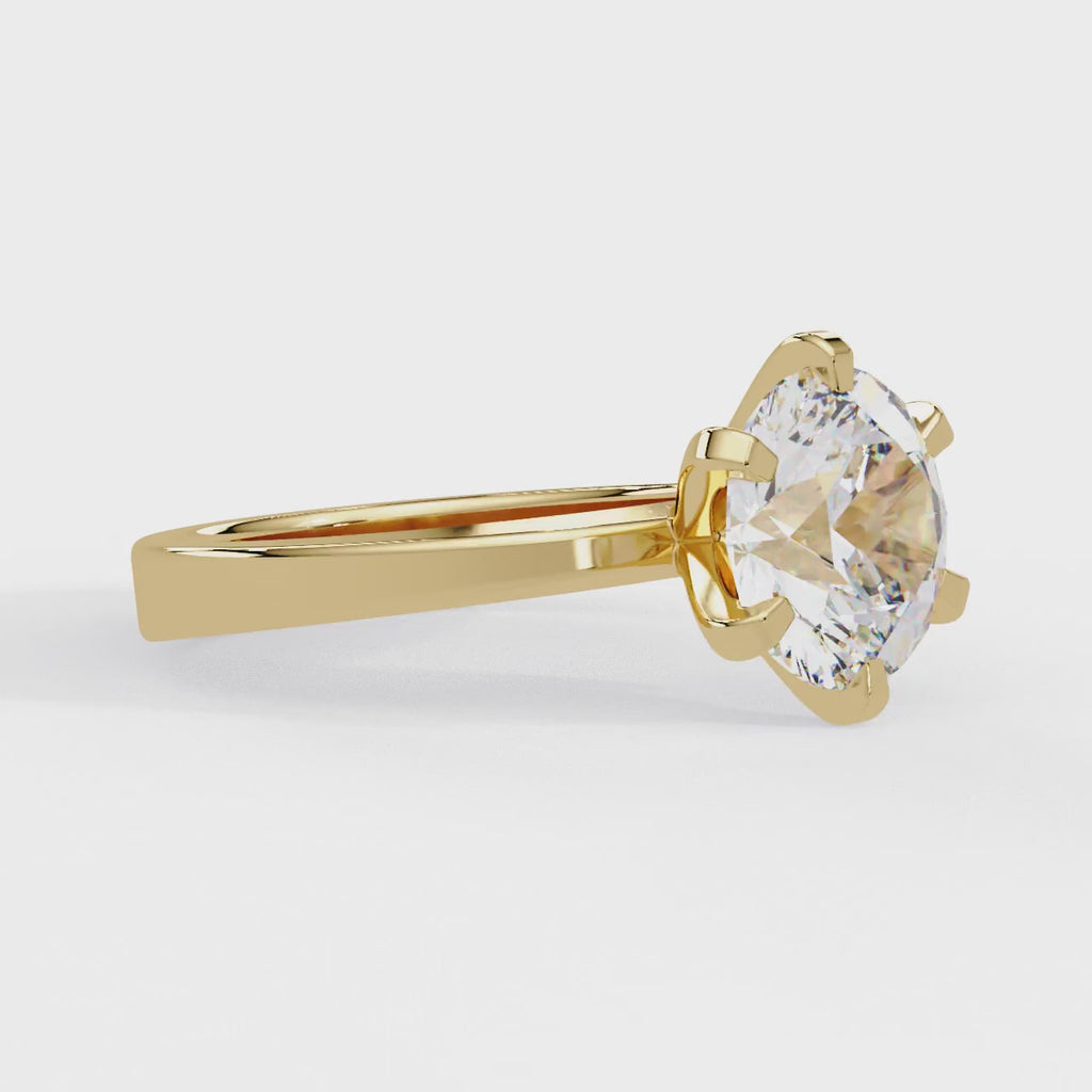 IGI Certified - 3.75 Ct. Lab Grown Diamond (VS/E-F) The Promise Six-Prong Ring