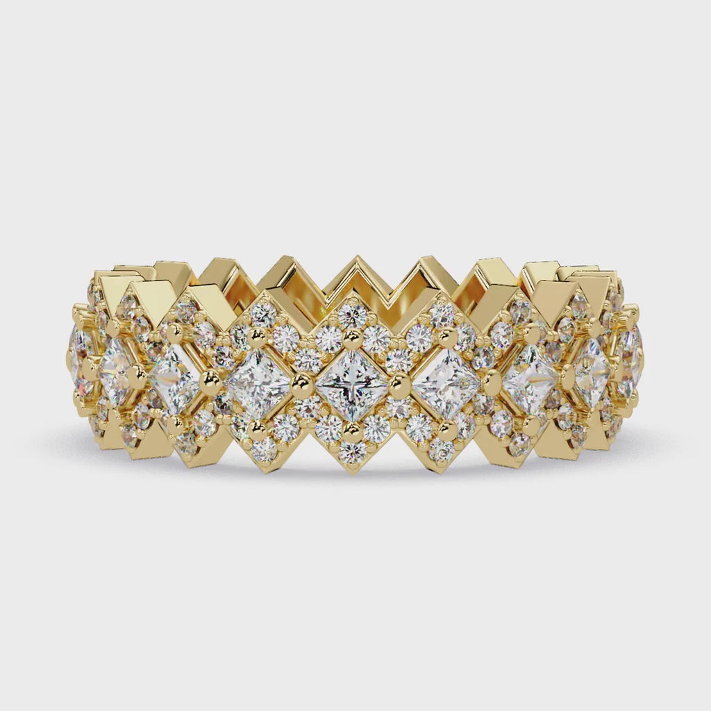 IGI Certified - 1 Ct. Lab Grown Diamond (VS/E-F) The Ring Of Stairway to Heaven Ring