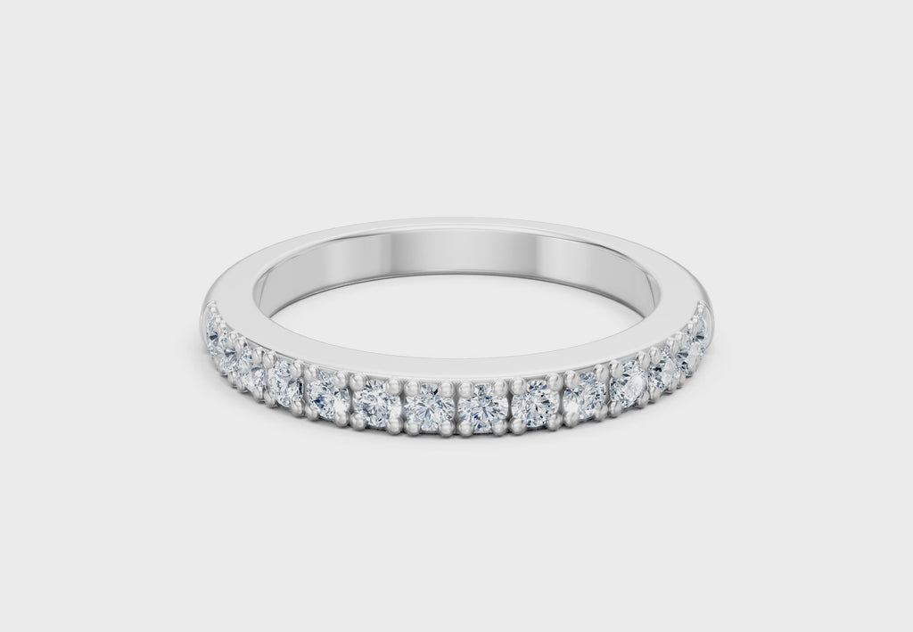 0.50 Carat Lab Grown Diamond Half Eternity Band Ring