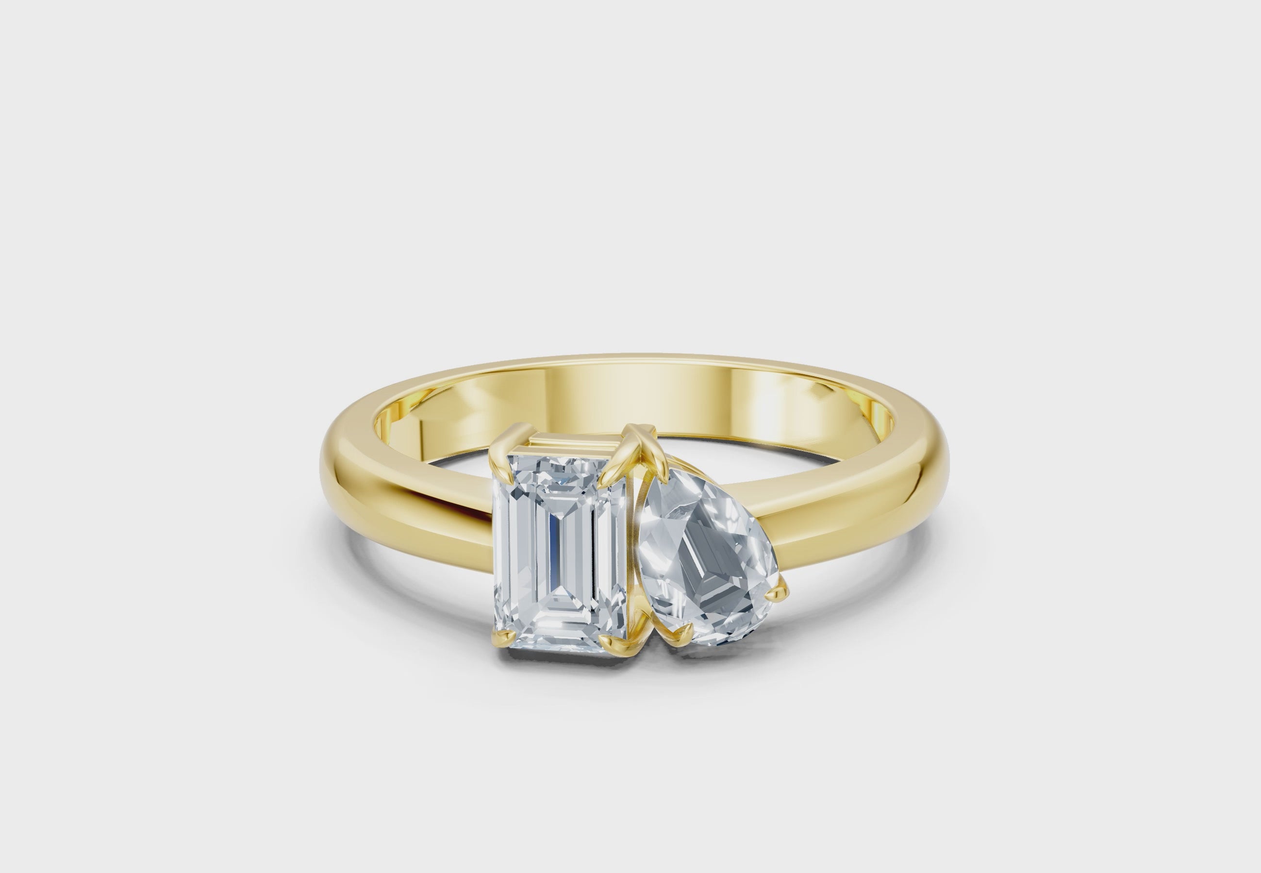 1 Carat Lab Grown Diamond Toi et Moi Ring