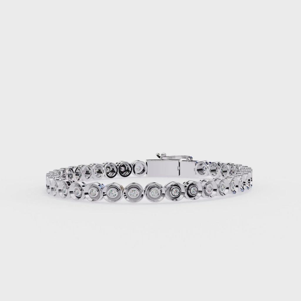 IGI Certified - 1/2 Ct. Lab Grown Diamond (VS/E-F) Pear & Round Diamond Bypass Bangle Bracelet