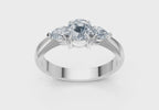 IGI Certified - 3/4 Ct. Lab Grown Diamond (VS/E-F) Trilogy Ring - 925 Sterling Silver