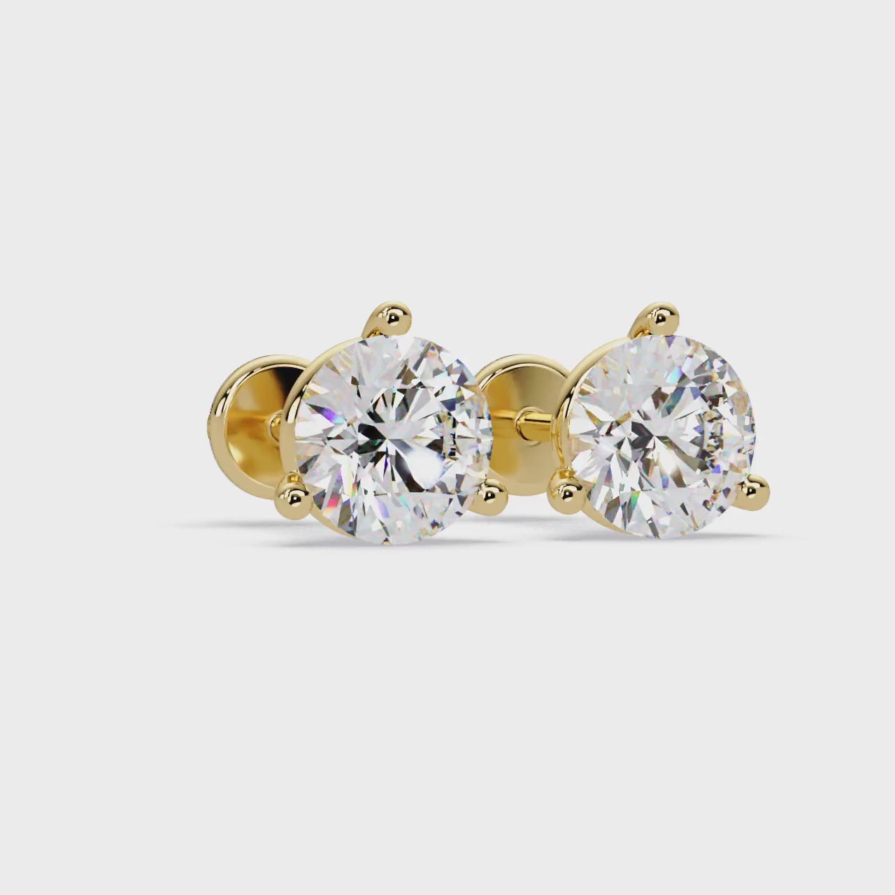 IGI Certified-2.50 Cts Lab Grown Diamond (VS/E-F) Solitaire Round Earring -925 Sterling Silver