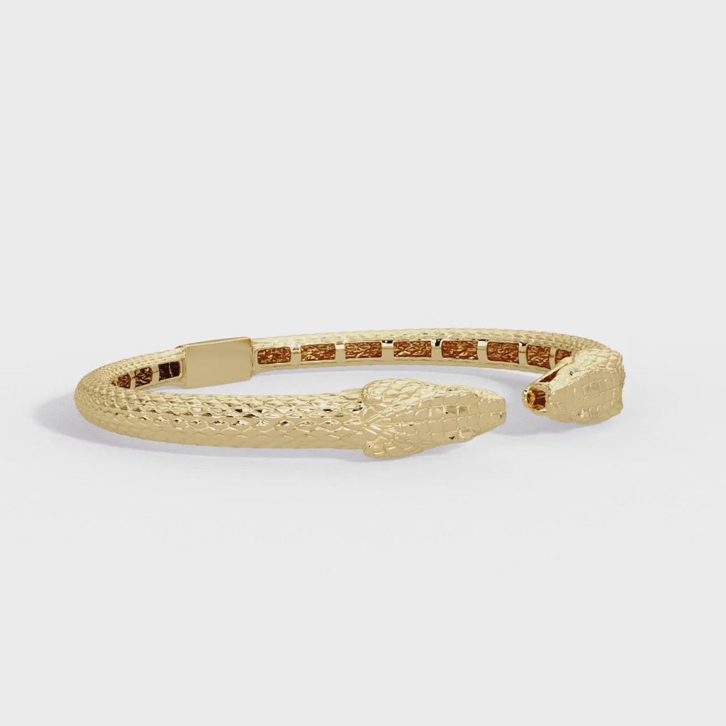 IGI Certified - 1/2 Ct. Lab Grown Diamond (VS/E-F) The Monarch Cobra Cuff Bracelet