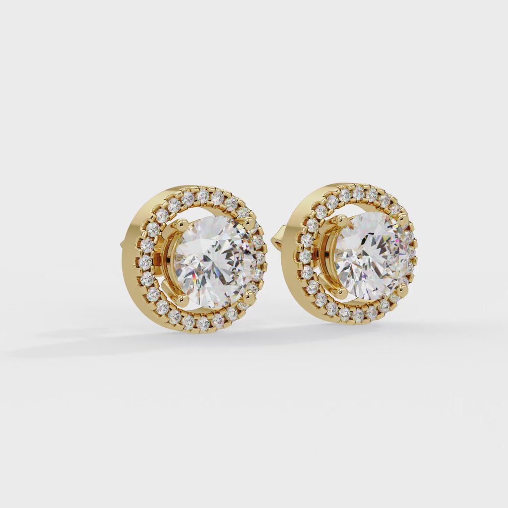 IGI Certified- 4 Ct. Lab Grown Diamond (VS/E-F) IGI Certified-1/2 Ct. Lab Grown Diamond (VS/E-F) Solitaire Earring Earring