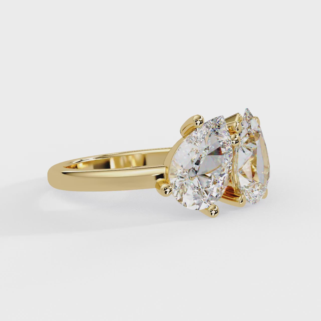 IGI Certified - 2.5 Ct. Lab Grown Diamond (VS/E-F) "Toi et Moi" Bypass Ring